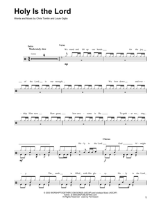 Holy Is the Lord - Chris Tomlin - Full Drum Transcription / Drum Sheet Music - SheetMusicDirect DT