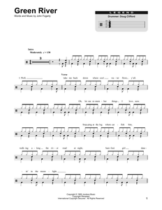 Green River - Creedence Clearwater Revival - Full Drum Transcription / Drum Sheet Music - SheetMusicDirect DT