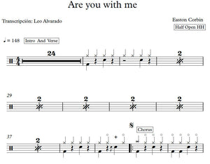 Are You with Me - Easton Corbin - Full Drum Transcription / Drum Sheet Music - Leo Alvarado