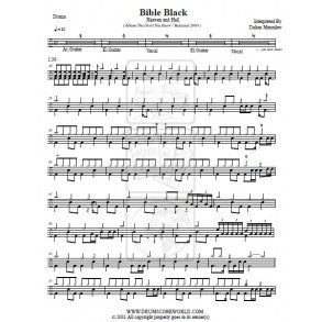 Bible Black - Heaven and Hell - Full Drum Transcription / Drum Sheet Music - DrumScoreWorld.com