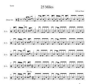 Twenty Five Miles (25 Miles) - Edwin Starr - Full Drum Transcription / Drum Sheet Music - Aaron Reinhard