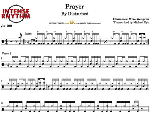 Prayer - Disturbed - Full Drum Transcription / Drum Sheet Music - Intense Rhythm Drum Studios
