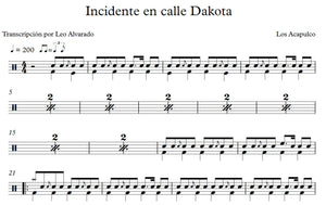 Incidente en Calle Dakota - Lost Acapulco - Full Drum Transcription / Drum Sheet Music - Leo Alvarado