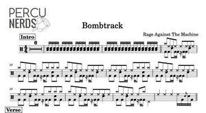 Bombtrack - Rage Against the Machine - Full Drum Transcription / Drum Sheet Music - Percunerds Transcriptions