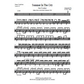 Summer in the City - Joe Cocker - Full Drum Transcription / Drum Sheet Music - DrumScoreWorld.com