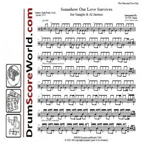 Somehow Our Love Survives - Joe Sample & Al Jarreau - Full Drum Transcription / Drum Sheet Music - DrumScoreWorld.com