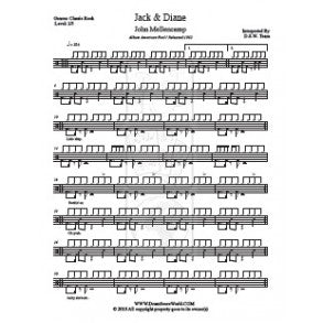 Jack and Diane - John Mellencamp - Full Drum Transcription / Drum Sheet Music - DrumScoreWorld.com
