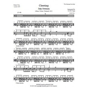 Cheating - John Newman - Full Drum Transcription / Drum Sheet Music - DrumScoreWorld.com
