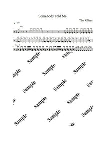 Somebody Told Me - The Killers - Full Drum Transcription / Drum Sheet Music - KiwiDrums