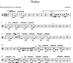 Nubes - Caifanes - Full Drum Transcription / Drum Sheet Music - Leo Alvarado