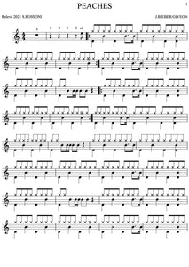 Ghost - Justin Bieber (Drum Score) Sheet music for Drum group (Solo)