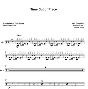 Time Out of Place - Dark Tranquillity - Full Drum Transcription / Drum Sheet Music - Jaslow Drum Sheets