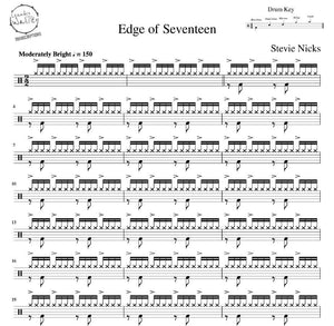 Edge of Seventeenth - Stevie Nicks - Full Drum Transcription / Drum Sheet Music - Percunerds Transcriptions