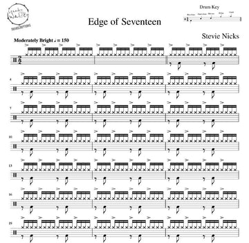Edge of Seventeen - Stevie Nicks - Full Drum Transcription / Drum Sheet Music - Percunerds Transcriptions