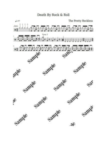 Death By Rock And Roll - The Pretty Reckless - Full Drum Transcription / Drum Sheet Music - KiwiDrums