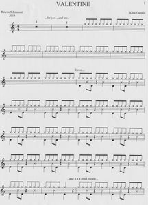 Valentine - Kina Grannis - Full Drum Transcription / Drum Sheet Music - Rossoni