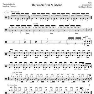 Between Sun & Moon - Rush - Collection of Drum Transcriptions / Drum Sheet Music - Drumm Transcriptions