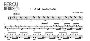 10 A.M. Automatic - The Black Keys - Full Drum Transcription / Drum Sheet Music - Percunerds Transcriptions