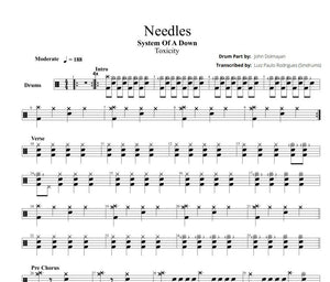 Needles - System of a Down - Full Drum Transcription / Drum Sheet Music - Smdrums