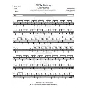 I'll Be Waiting - Lenny Kravitz - Full Drum Transcription / Drum Sheet Music - DrumScoreWorld.com