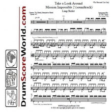 Take a Look Around - Limp Bizkit - Full Drum Transcription / Drum Sheet Music - DrumScoreWorld.com