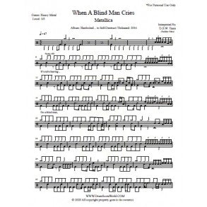 When a Blind Man Cries - Metallica - Full Drum Transcription / Drum Sheet Music - DrumScoreWorld.com