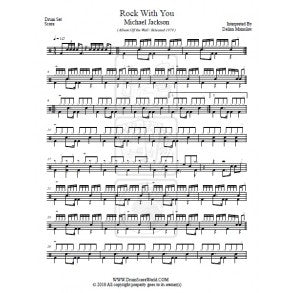 Rock with You - Michael Jackson - Full Drum Transcription / Drum Sheet Music - DrumScoreWorld.com