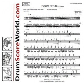 BFG Division - Mick Gordon (DOOM) - Full Drum Transcription / Drum Sheet Music - DrumScoreWorld.com