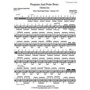 Penguins and Polarbears - Millencolin - Full Drum Transcription / Drum Sheet Music - DrumScoreWorld.com