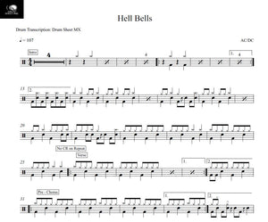 Hells Bells - AC/DC - Full Drum Transcription / Drum Sheet Music - Drum Sheet MX