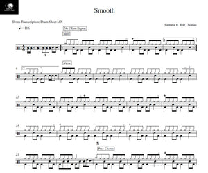 Smooth (feat. Rob Thomas) - Santana - Full Drum Transcription / Drum Sheet Music - Drum Sheet MX