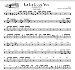 La La Love You - Pixies - Simplified Drum Transcription / Drum Sheet Music - DrumSetSheetMusic.com