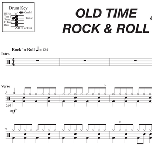 Old Time Rock & Roll - Bob Seger - Full Drum Transcription / Drum Sheet Music - OnlineDrummer.com