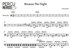 Because the Night - Patti Smith - Full Drum Transcription / Drum Sheet Music - Percunerds Transcriptions