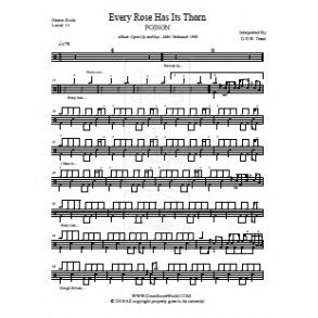 Every Rose Has Its Thorn - Poison - Full Drum Transcription / Drum Sheet Music - DrumScoreWorld.com