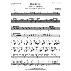 High Hopes - Panic! at the Disco - Full Drum Transcription / Drum Sheet Music - DrumScoreWorld.com