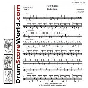 New Shoes - Paolo Nutini - Full Drum Transcription / Drum Sheet Music - DrumScoreWorld.com