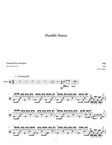Humble Stance - Saga - Full Drum Transcription / Drum Sheet Music - Jaslow Drum Sheets
