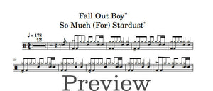 So Much (for) Stardust - Fall Out Boy - Full Drum Transcription / Drum Sheet Music - DrumonDrummer