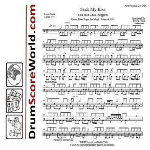 Suck My Kiss - Red Hot Chili Peppers - Full Drum Transcription / Drum Sheet Music - DrumScoreWorld.com