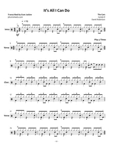 It's All I Can Do - The Cars - Full Drum Transcription / Drum Sheet Music - Jaslow Drum Sheets
