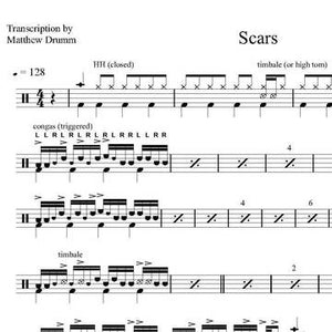 Scars - Rush - Full Drum Transcription / Drum Sheet Music - Drumm Transcriptions