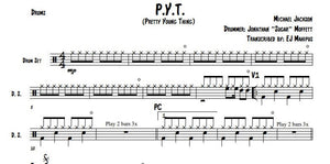 P.Y.T. (Pretty Young Thing) - Michael Jackson - Full Drum Transcription / Drum Sheet Music - Drumsheets4U