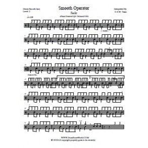 Smooth Operator - Sade - Full Drum Transcription / Drum Sheet Music - DrumScoreWorld.com