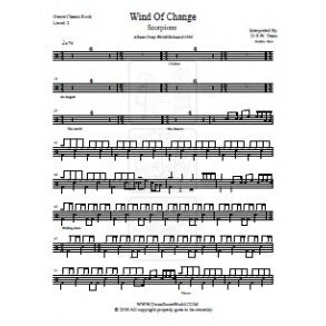 Wind of Change - Scorpions - Full Drum Transcription / Drum Sheet Music - DrumScoreWorld.com