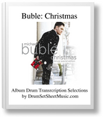Christmas: Buble (Album Drum Transcription Selections) by DrumSetSheetMusic.com publication cover