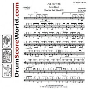All for You - Sister Hazel - Full Drum Transcription / Drum Sheet Music - DrumScoreWorld.com