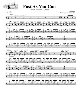 Fast As You Can - Fiona Apple - Full Drum Transcription / Drum Sheet Music - DrumSetSheetMusic.com