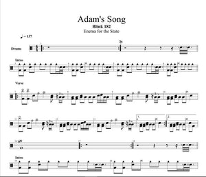 Adam's Song - Blink 182 - Full Drum Transcription / Drum Sheet Music - Smdrums