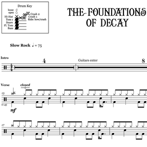 The Foundations of Decay - My Chemical Romance - Full Drum Transcription / Drum Sheet Music - OnlineDrummer.com